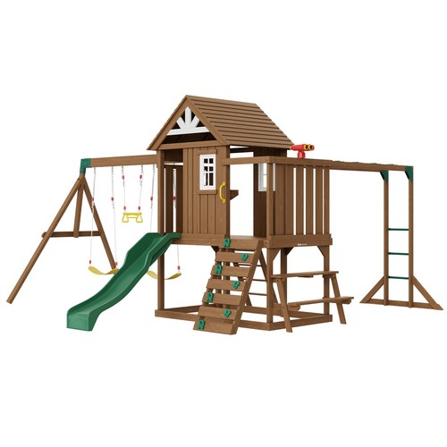 Wooden swing set - set, in