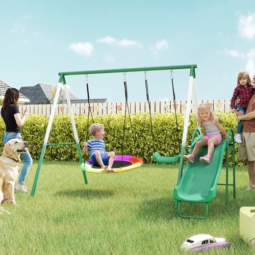 Qaba metal swing - swing, set