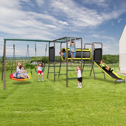 Metal playground swing set - metal,