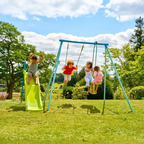Garden double swing set with - double,
