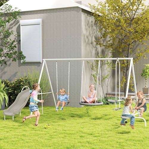 Outsunny metal swing set for - swing,