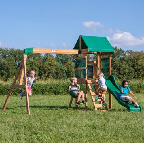 Cedar swing set - set, play