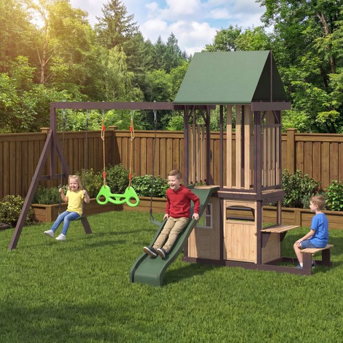 Kids wooden swing - kids,
