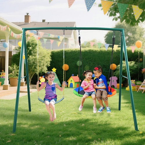 440lb metal swing set - swing, outdoor