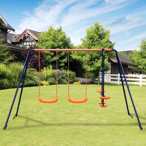 Double swing set garden - swing,
