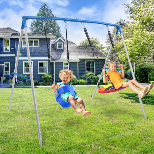 440lb metal swing set with - metal,