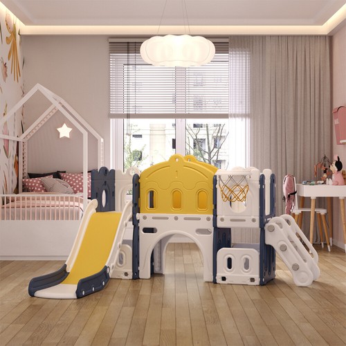 Castle tower garden - tower, swing