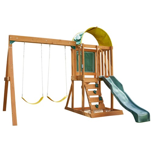 Wooden swing set - wooden,