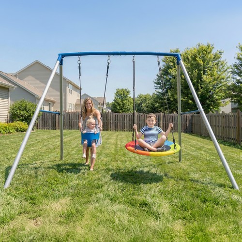 440lb metal swing set - metal,