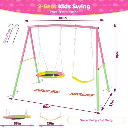 Metal swing set - 1,