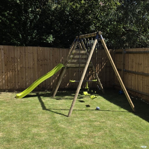 Wooden garden climbing frame - garden,