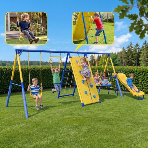Gardwin in1 metal swing set - swing,