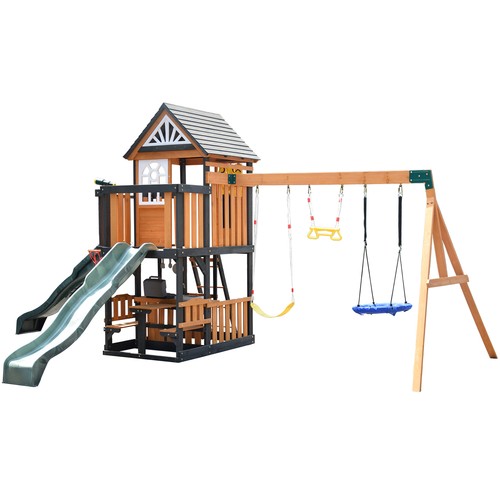 Wooden kid play swing - wooden, set