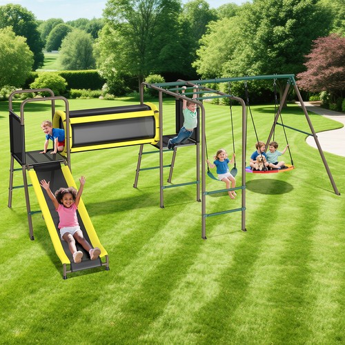 Large metal swing sets - large,