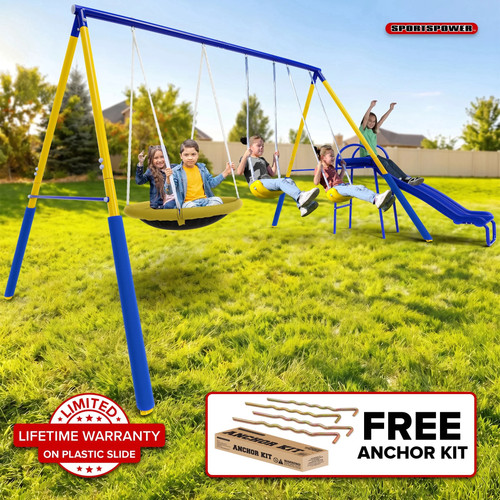 Outdoor metal swing set saucer - outdoor,