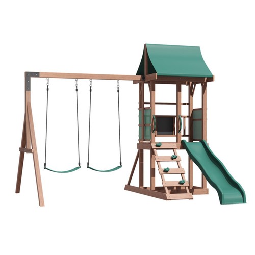 Cedar swing set slide - set:,