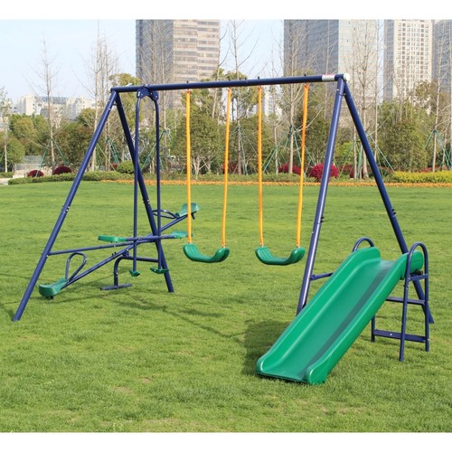 Swing set with seesaw - 4, in